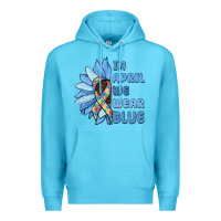 Ocean Blue in april we wear blue Premium Hoodie - MaliasSmallBusiness