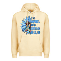 Pina Colada in april we wear blue Premium Hoodie - MaliasSmallBusiness
