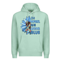 Seafoam in april we wear blue Premium Hoodie - MaliasSmallBusiness
