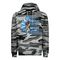Slate Camo in april we wear blue Premium Hoodie - MaliasSmallBusiness