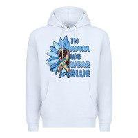 White in april we wear blue Premium Hoodie - MaliasSmallBusiness