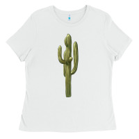 White cactus Ladies Tee - BarkalooDesign
