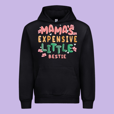 Mamas Expensive Little Bestie Urban Hoodie Designed By Maliassmallbusiness