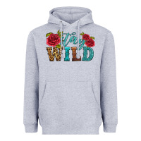 Heather Grey stay wild Heavyweight Hoodie - HRA Design Shop