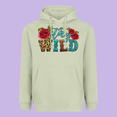 Stay Wild Heavyweight Hoodie Designed By Hra Design Shop
