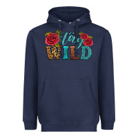 Navy stay wild Heavyweight Hoodie - HRA Design Shop