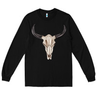 Black western bull skull tbw Long Sleeve Tee - texasbilliewilder