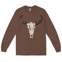 Chestnut western bull skull tbw Long Sleeve Tee - texasbilliewilder