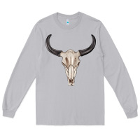 Moon Dust western bull skull tbw Long Sleeve Tee - texasbilliewilder
