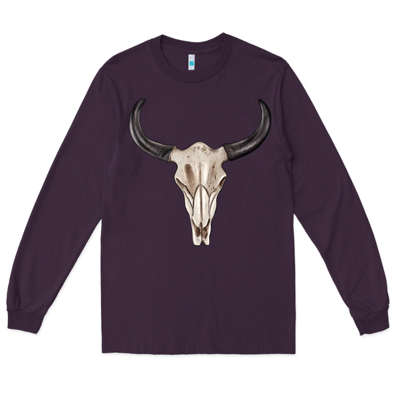 Western Bull Skull Tbw Long Sleeve Tee by texasbilliewilder | Teevron