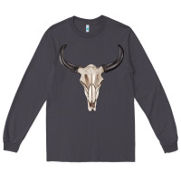 Smoke western bull skull tbw Long Sleeve Tee - texasbilliewilder