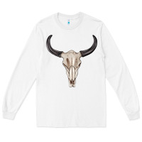 White western bull skull tbw Long Sleeve Tee - texasbilliewilder