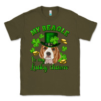 Army Green st.patrick's day my beagle is my lucky charm Classic Tee - RanaPortraitStore