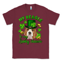 Burgundy st.patrick's day my beagle is my lucky charm Classic Tee - RanaPortraitStore