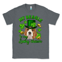 Charcoal Heather st.patrick's day my beagle is my lucky charm Classic Tee - RanaPortraitStore