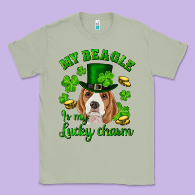 St.patrick's Day My Beagle Is My Lucky Charm Classic Tee Designed By Ranaportraitstore