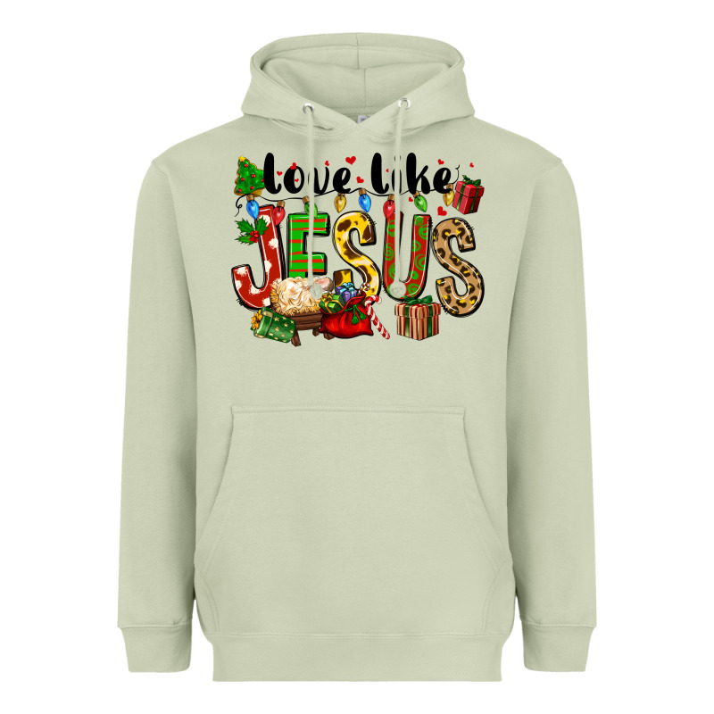 Christmas Love Like Jesus Heavyweight Hoodie by FaDigitalArtStudio | Teevron