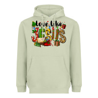 Matcha Christmas love like jesus Heavyweight Hoodie - FaDigitalArtStudio