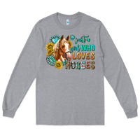 Heather Grey western just a girl who loves horses Long Sleeve Tee - texasbilliewilder
