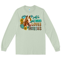 Matcha western just a girl who loves horses Long Sleeve Tee - texasbilliewilder