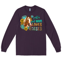 Western Just A Girl Who Loves Horses Long Sleeve Tee | Teevron