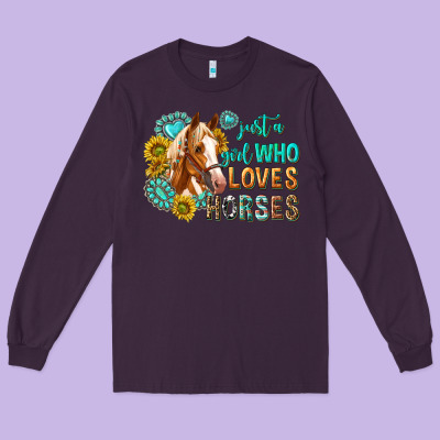 Long Sleeve Tee western just a girl who loves horses