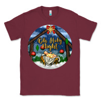 Burgundy oh holy night Classic Tee - BundleAndBundleShop
