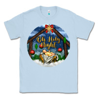 Dusty Blue oh holy night Classic Tee - BundleAndBundleShop