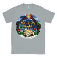 Heather Grey oh holy night Classic Tee - BundleAndBundleShop