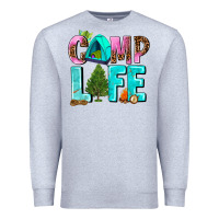 Heather Grey camp life Premium Sweatshirt - AdoDesignShop