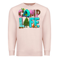 Pale Pink camp life Premium Sweatshirt - AdoDesignShop