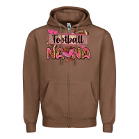 Chestnut football nana with leopard Zipper Hoodie - Zillion Design Studio