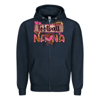 Navy football nana with leopard Zipper Hoodie - Zillion Design Studio