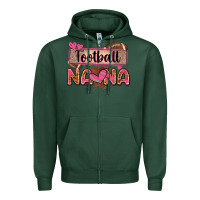 Sports Green football nana with leopard Zipper Hoodie - Zillion Design Studio