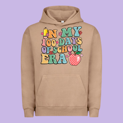 In My 100 Days Of School Era Urban Hoodie Designed By Maliassmallbusiness