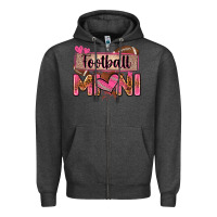 Charcoal Heather football mini with leopard Zipper Hoodie - Zillion Design Studio