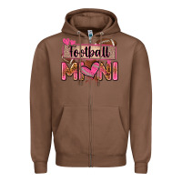 Chestnut football mini with leopard Zipper Hoodie - Zillion Design Studio