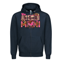 Navy football mini with leopard Zipper Hoodie - Zillion Design Studio
