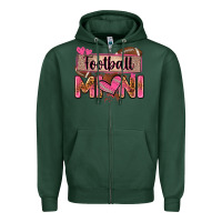 Sports Green football mini with leopard Zipper Hoodie - Zillion Design Studio