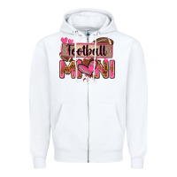 White football mini with leopard Zipper Hoodie - Zillion Design Studio