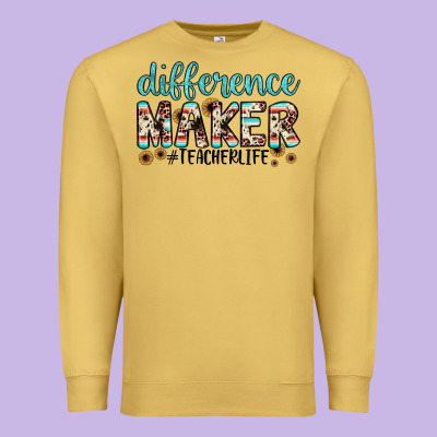 Difference Maker Premium Sweatshirt Designed By Jahusdesignshop