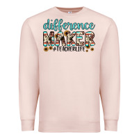 Pale Pink difference maker Premium Sweatshirt - JahusDesignShop