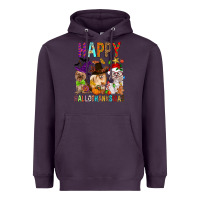 Plum Happy hallothankmas dog Heavyweight Hoodie - FaDigitalArtStudio