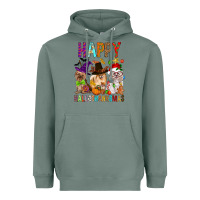 Sage Happy hallothankmas dog Heavyweight Hoodie - FaDigitalArtStudio