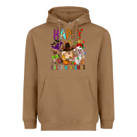 Toasted Coconut Happy hallothankmas dog Heavyweight Hoodie - FaDigitalArtStudio