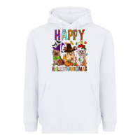 White Happy hallothankmas dog Heavyweight Hoodie - FaDigitalArtStudio