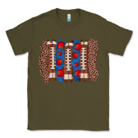 Army Green football brushstroke Classic Tee - Zillion Design Studio