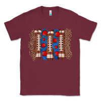 Burgundy football brushstroke Classic Tee - Zillion Design Studio