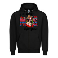 Black la mama mos chingona Zipper Hoodie - texasbilliewilder