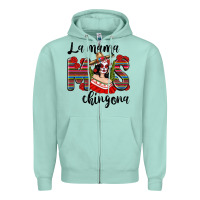 Seafoam la mama mos chingona Zipper Hoodie - texasbilliewilder